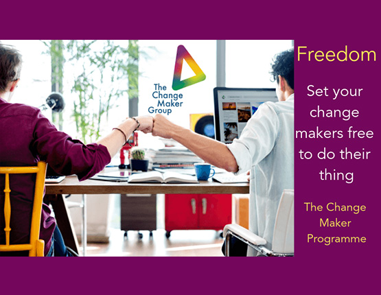 Freedom: set your change makers free to do their thing. The Change Maker Programme
