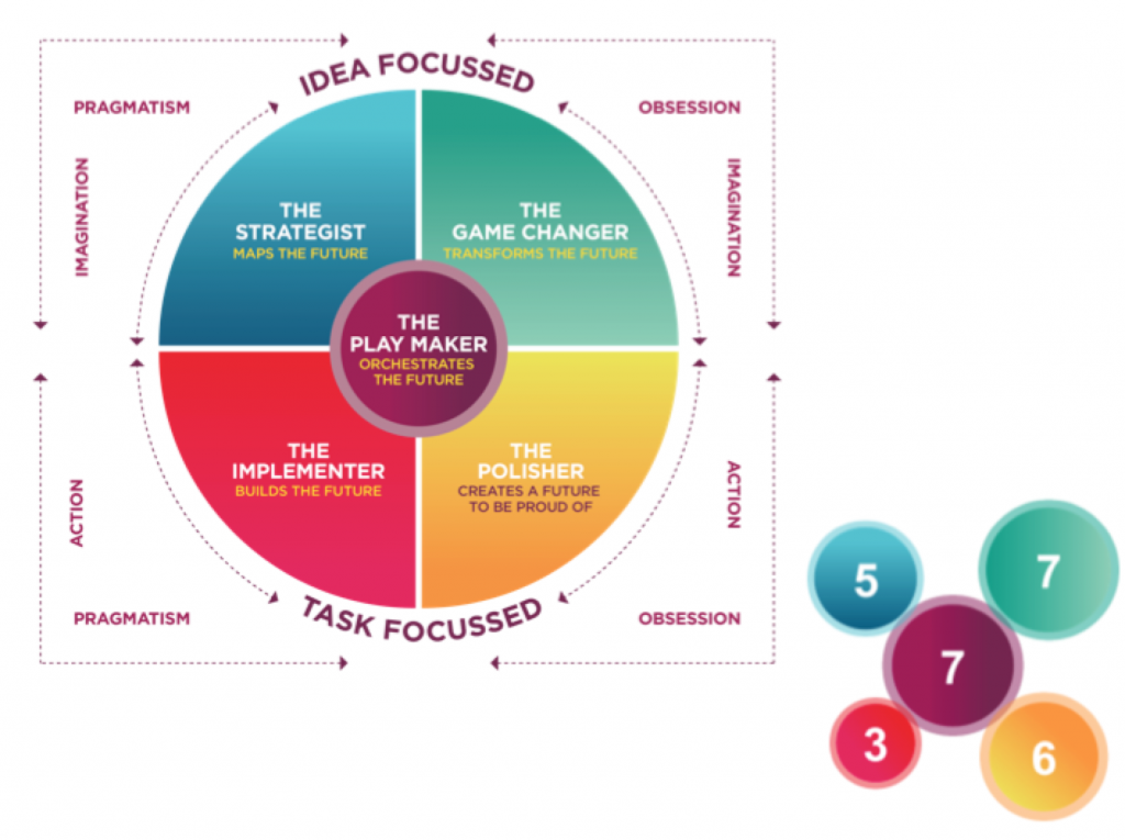 7 - Game Changer. 7 Play Maker. 6 Polisher. 5 Strategist. 3 Implementer.